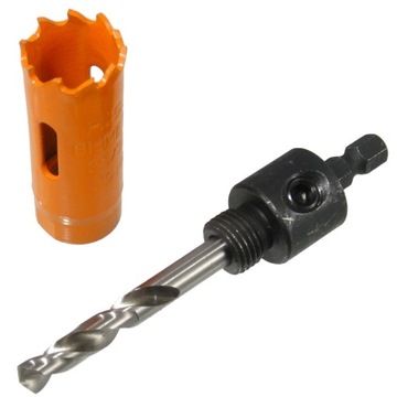 Zestaw - Otwornica bi-metalowa śr. 20 mm + adapter