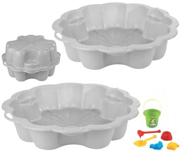 БОЛЬШАЯ ДВОЙНАЯ ПЕСОЧНИЦА DAISY 6 ЦВЕТОВ + БЕСПЛАТНО