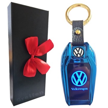 VOLKSWAGEN GLOW ЗАЖИГАЛКА ЭЛЕГАНТНЫЙ БРЕЛОК С ЛОГОТИПОМ И СВЕТОДИОДНЫМ КОРПУСОМ С БАНТОМ