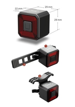 INTELINGENTA Светодиодный задний фонарь для велосипеда USB-роуд