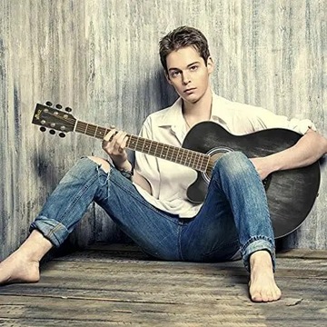 Winzz Гитара для левой руки, вестерн-гитара,