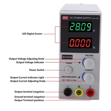 MCH-K3010D Регулируемое переключение 0–30 В, 0–10 А