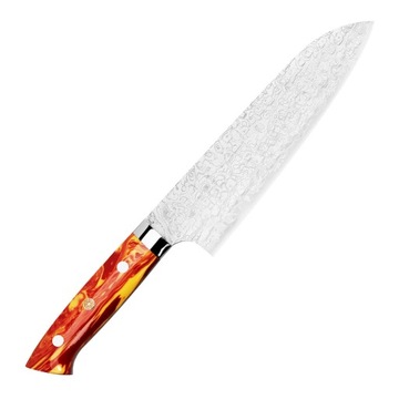 Takeshi Saji Red Turq R2 Japoński Nóż Santoku 18cm
