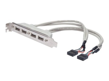 DIGITUS AK-300304-002-E Kabel na śledziu USB 2.0 HighSpeed Typ 2xIDC