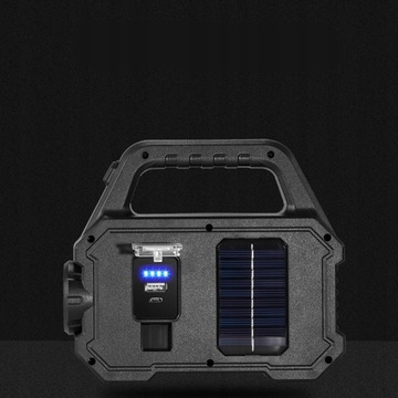 LATARKA LED SOLARNA KEMPINGOWA TURYSTYCZNA COB ŁADOWANIE USB POWERBANK