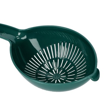 ПЛАСТИКОВОЕ КУХОННОЕ СИТНО С ЗЕЛЕНОЙ РУЧКОЙ