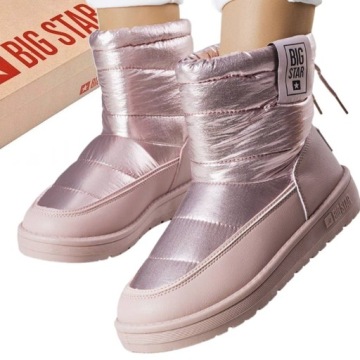 BUTY DAMSKIE ZIMOWE BIG STAR ŚNIEGOWCE OCIEPLANE BOTKI TRZEWIKI