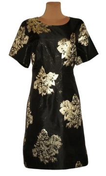 MARIE PHILIPPE sukienka w złote kwiaty NOWA 44