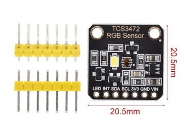 741 Moduł czujnika wykrywania kolorów TCS34725 RGB Arduino