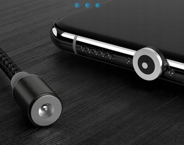 Kabel Magnetyczny USB-C Micro iPhone Ładowarka 1M