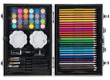 ZESTAW DO MALOWANIA RYSOWANIA ARTYSTYCZNY DLA DZIECI WALIZKA PREZENT GRATIS