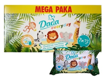 CHUSTECZKI NAWILŻANE DADA MEGA PAKA 7x72 504 SZT