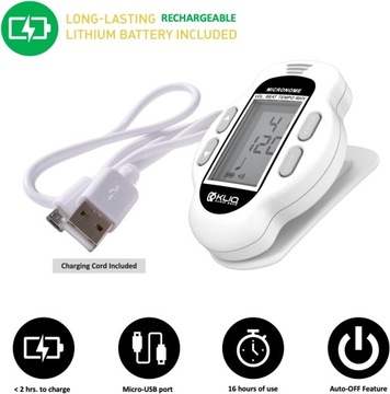 МУЗЫКАЛЬНОЕ УСТРОЙСТВО МИКРОНОМ/МЕТРОНОМ KLIQ ПЕРЕЗАРЯЖАЕМОЕ