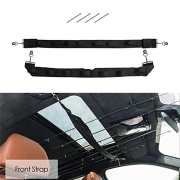 2Pcs Vehicle Fishing Rod Holder, Carrier Strap,