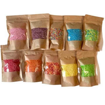 Красочный рис, натуральный цвет, наливающийся сенсорно