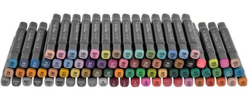 НАБОР ДВУСТОРОННИХ АЛКОГОЛЬНЫХ МАРКЕРОВ ИЗ 80 ЦВЕТОВ