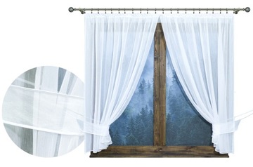 FIRANA GOTOWA SABLE WOAL FRANCUSKI BIAŁA 400x150