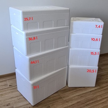 Fishbox 44,1L Pojemnik styropianowy ! 3 cm grubość ścianki ! ATEST