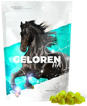 Geloren Horse HA jabłkowy dla koni żelki kolagen 1 x (60 szt., 450 g)