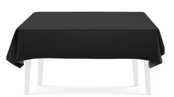 Набор тарелок, чашек, бумажных салфеток, черная скатерть BIRTHDAY