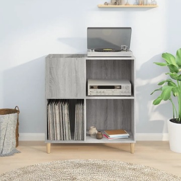 ШКАФ ДЛЯ ВИНИЛОВЫХ ПЛАСТИНОК СЕРЫЙ ДУБ SO84.5X38X89CM