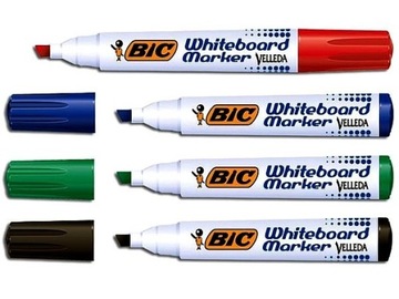 Маркер для доски - Bic Velleda, с фаской, набор из 4 шт.