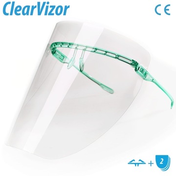 Визор ClearVizor с 2 пленками (прозрачный зеленый)