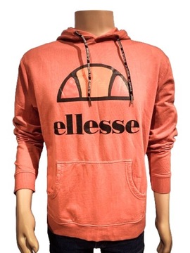 ELLESSE bawełniana brzoskwiniowa bluza męska kangurka kaptur logo XL