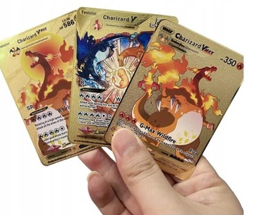 Карты POKEMON 3в1 165шт. Золото Черный Серебро Набор