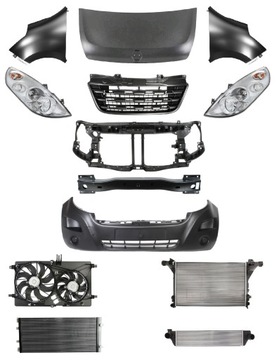 Renault Master 10-14 przód reflektor maska pas