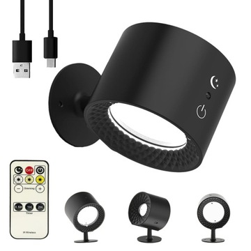 Lampa Ścienna LED do Wnętrz,Kinkiety USB Obrót o 360°