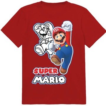 НАБОР 3В1 ДЕТСКАЯ ФУТБОЛКА ТАТУ НАКЛЕЙКИ SUPER MARIO BROS 164 КАЧЕСТВО