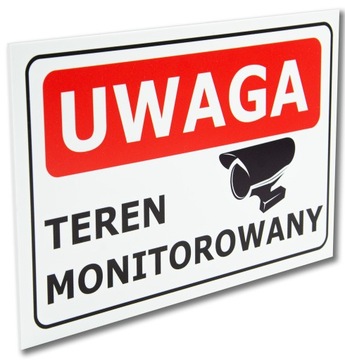 БОЛЬШОЙ ПАНЛО ОБЪЕКТ НАБЛЮДЕНИЯ ВНИМАНИЕ ОХРАНЯЕМАЯ ЗОНА | 40х30см | ПВХ