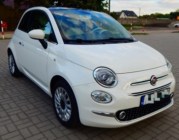 Fiat 500 II Seria 4 1.2 69KM 2017 Fiat 500 1.2 Lounge szklany dach jasny środek ładny zadbany bezwypadkowy, zdjęcie 17