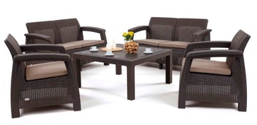 CURVER Meble Ogrodowe CORFU Fiesta FAMILY 6-os