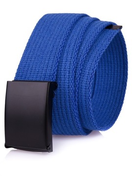 Bawełniany Pasek 4cm Parciany Jeans NIEBIESKI