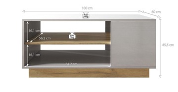 Мебель ARCO для гостиной со СКАМЬЕЙ и комодом с витриной + LED