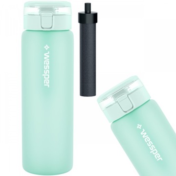 Butelka Filtrująca Wessper ActiveMax Clarti Glass 0,7l + 1x filtr węglowy