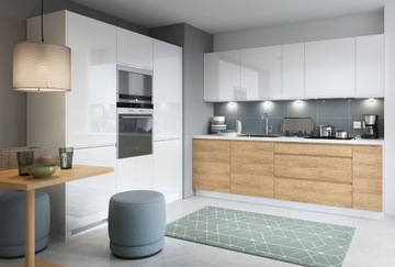 БЕЛЫЙ ОТКРЫТЫЙ КУХОННЫЙ ШКАФ 15см ALBA