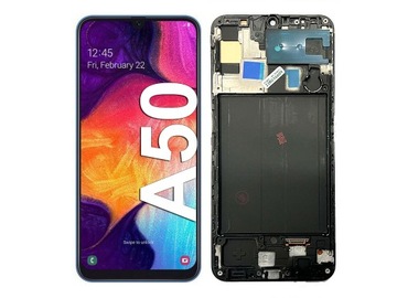 WYŚWIETLACZ LCD SZYBA do SAMSUNG Galaxy A50 RAMKA