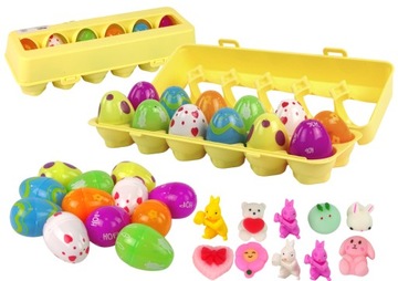 EDUKACYJNY SORTER JAJKA WIELKANOCNE FIGURKI MISIE ZAJĄCZKI
