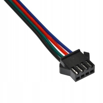 Złączka do taśmy LED RGB 4-PIN męska wtyk JST SM z kablem 13cm