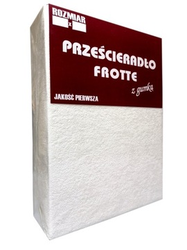 PRZEŚCIERADŁO FROTTE Z GUMKĄ 200/220 GRUBE ŚMIETAN