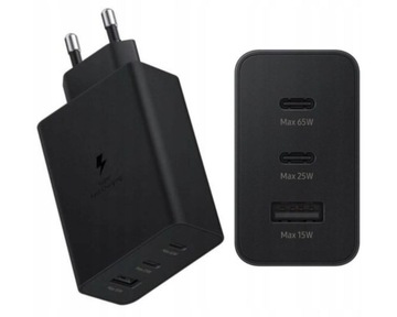 ŁADOWARKA SIECIOWA PD 2xUSB-C 1xUSB DLA SAMSUNG GALAXY S22 23 24 EPT650 65W