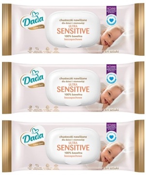 DADA Ultra Sensitive chusteczki nawilżane 192 szt