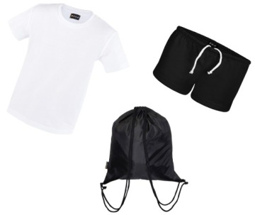 DZIEWCZĘCY STRÓJ NA W-F + worek dwukomorowy 152