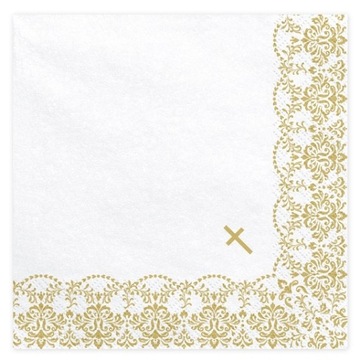 Воздушные шары, салфетки, золотые украшения для крещения НАБОР