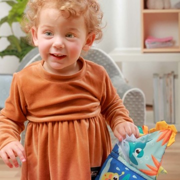 BABYONO FOREST SENSORY РАЗВИВАЮЩАЯ КНИГА, ЦВЕТНАЯ С ТИДЕРОМ 0M+
