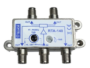 Rozgałęźnik TV RTA 140 aktywny, 4 wyjścia - TELMOR