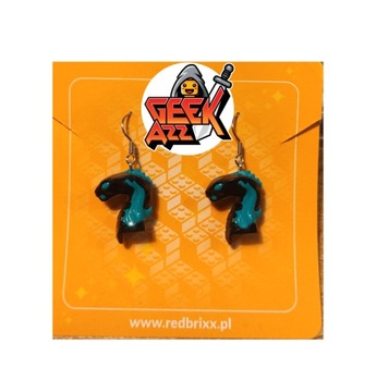 kolczyki Lego ninjago wężony z klocków DIY